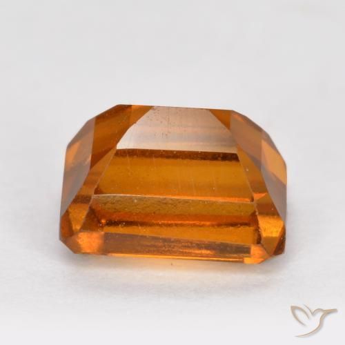Granato hessonite Arancione scuro naturale da 1.76 ct, Ottagonale / Taglio smeraldo, VVS-VS