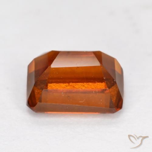 Granato hessonite Arancione scuro naturale da 1.50 ct, Ottagonale / Taglio smeraldo, VVS-VS