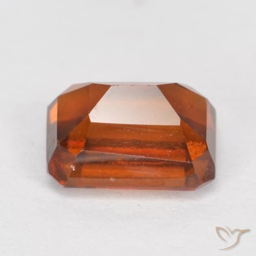 Granato hessonite Arancione scuro naturale da 1.58 ct, Ottagonale / Taglio smeraldo, VVS-VS