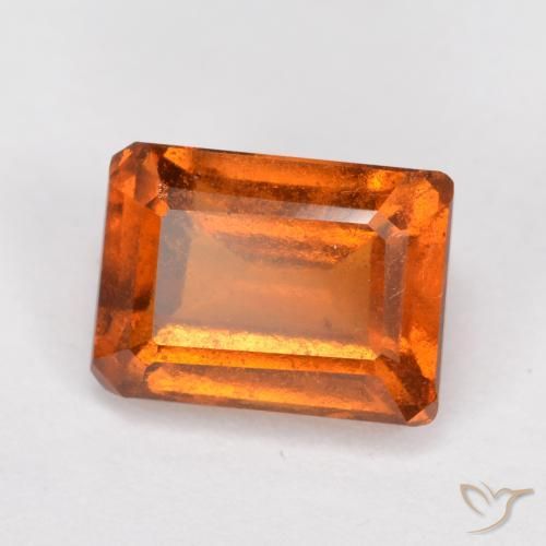 Granato hessonite Arancio Medio naturale da 1.59 ct, Ottagonale / Taglio smeraldo, VS-SI
