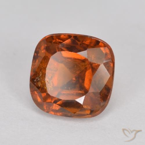 2.08ct Naturale Arancione scuro Granato hessonite, Cuscino, SI