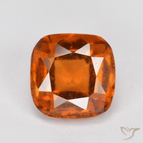 2.05ct Naturale Arancione Ambra Granato hessonite, Cuscino, VS