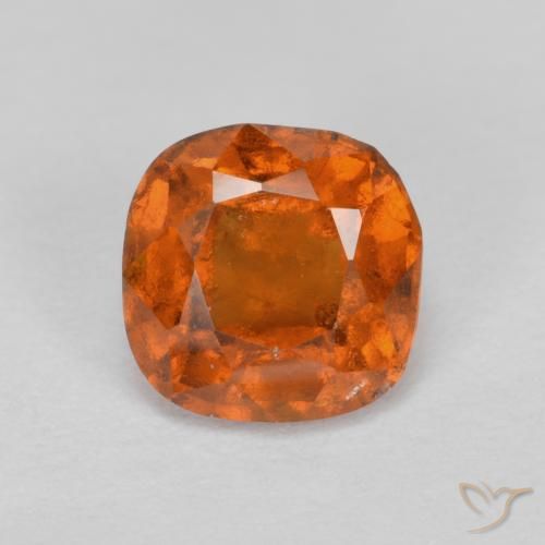 1.20ct Naturale Arancia Fuoco Granato hessonite, Cuscino, VS-SI