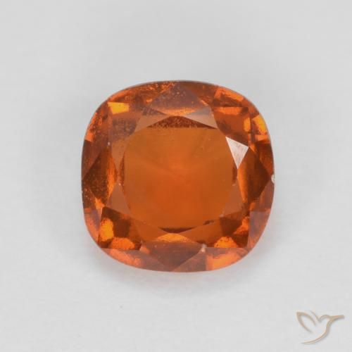 1.38ct Naturale Arancione Ambra Granato hessonite, Cuscino, VS-SI