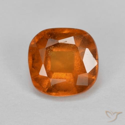 1.28ct Naturale Arancione scuro Granato hessonite, Cuscino, VS-SI