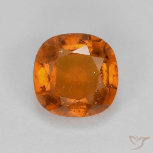1.46ct Naturale Arancione scuro Granato hessonite, Cuscino, VS-SI