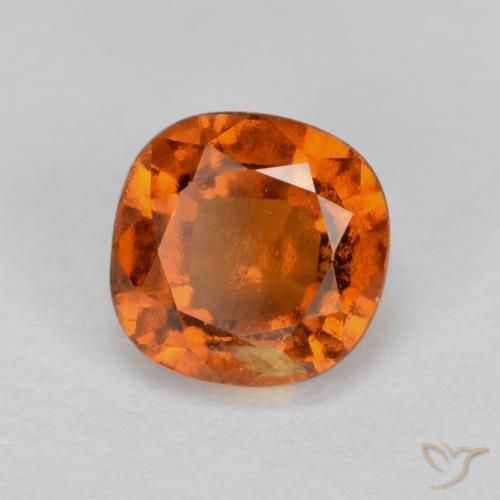 Granato hessonite Arancione scuro naturale da 1.39 ct, Cuscino, VS-SI