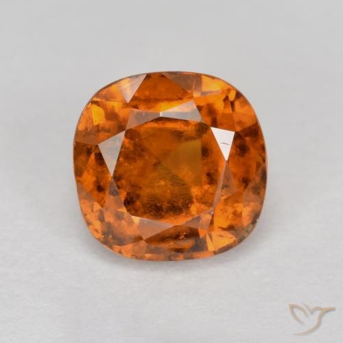 Granato hessonite Arancione scuro naturale da 1.50 ct, Cuscino, VS-SI
