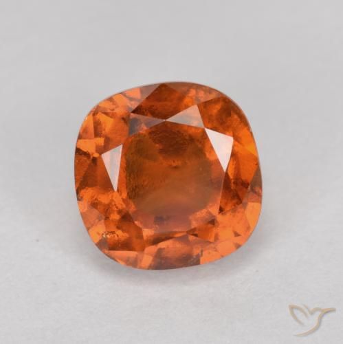 1.63ct Naturale Arancio Medio Granato hessonite, Cuscino, VS-SI
