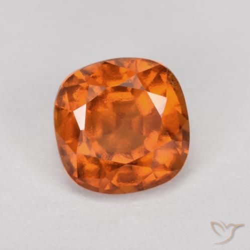 1.44ct Naturale Arancione scuro Granato hessonite, Cuscino, VS-SI