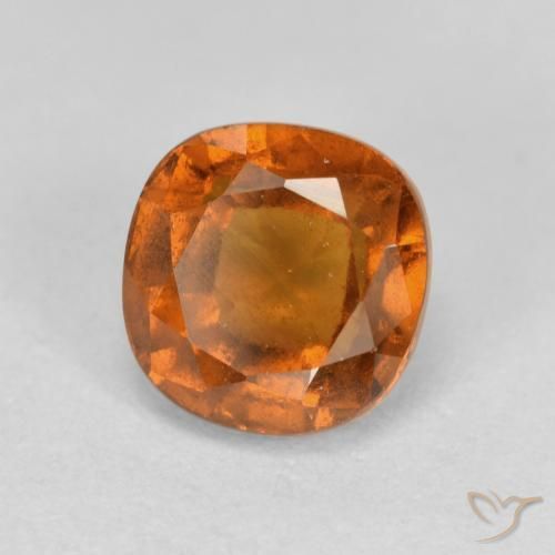 Granato hessonite Arancione scuro naturale da 1.29 ct, Cuscino, VS-SI