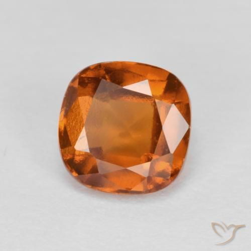 Granato hessonite Arancione scuro naturale da 1.30 ct, Cuscino, VS-SI