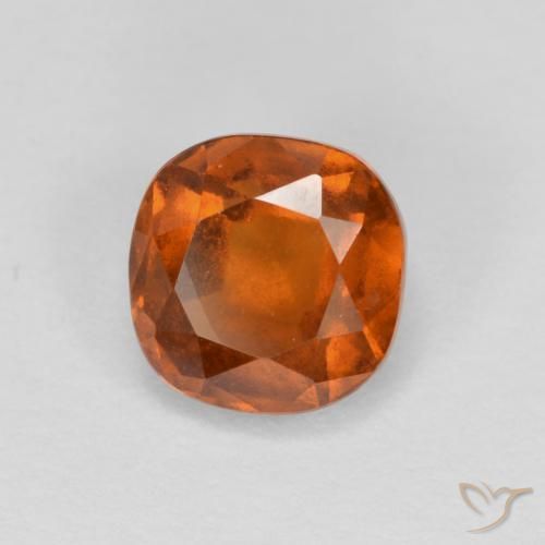 Granato hessonite Arancione scuro naturale da 1.39 ct, Cuscino, VS-SI