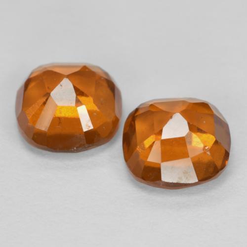 Gemme di Granato hessonite Arancio medio-scuro naturale da 2.63 ct, Taglio a cuscino, VS-SI