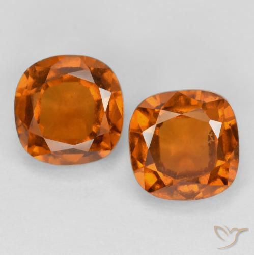 2.83ctw Naturale Arancione scuro Granato hessonite, Cuscino, VS-SI