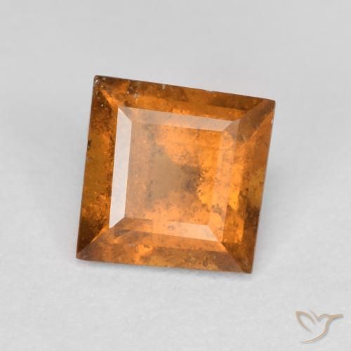 1.03ct Naturale Arancione scuro Granato hessonite, Quadrato, SI