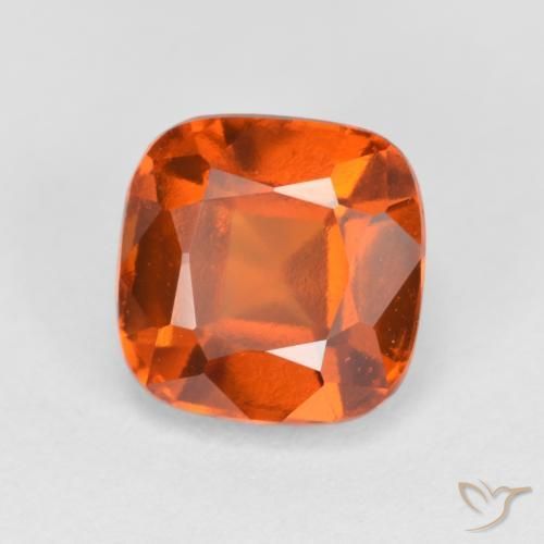 2.18ct Naturale Arancio Medio Granato hessonite, Cuscino, VVS-VS
