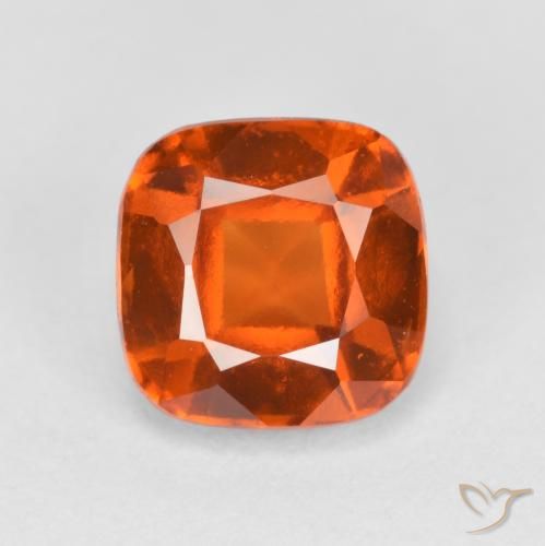 Granato hessonite Arancio Medio naturale da 2.18 ct, Cuscino, VVS-VS