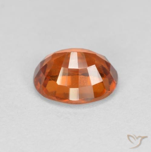 Granato hessonite Arancio Medio naturale da 1.26 ct, Ovale, VVS-VS