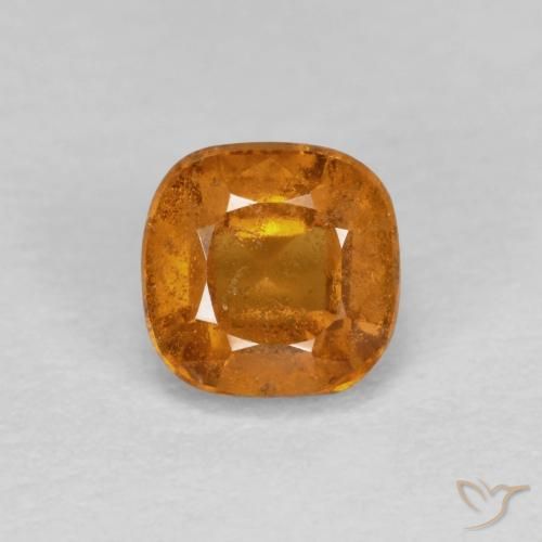 0.93ct Naturale Arancione scuro Granato hessonite, Cuscino, SI