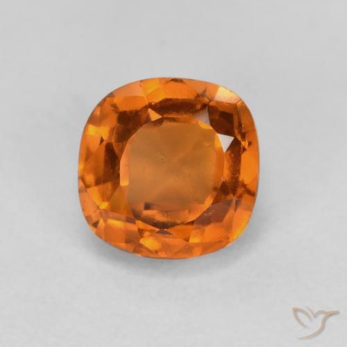 0.96ct Naturale Arancione marroncino Granato hessonite, Cuscino, SI