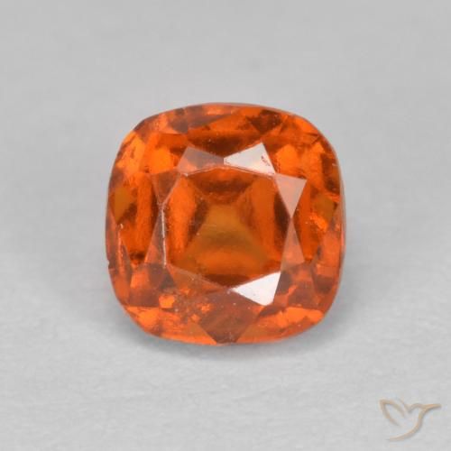 0.95ct Naturale Arancione Ambra Granato hessonite, Cuscino, SI