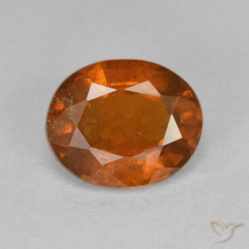 2.53ct Naturale Arancione Ambra Granato hessonite, Ovale, VS-SI