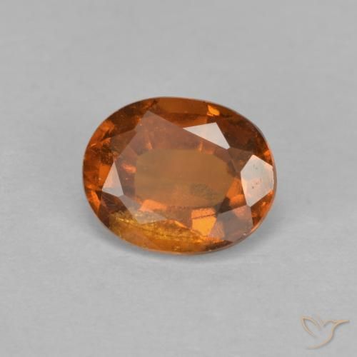 Granato hessonite Arancione scuro naturale da 1.64 ct, Ovale, VS-SI