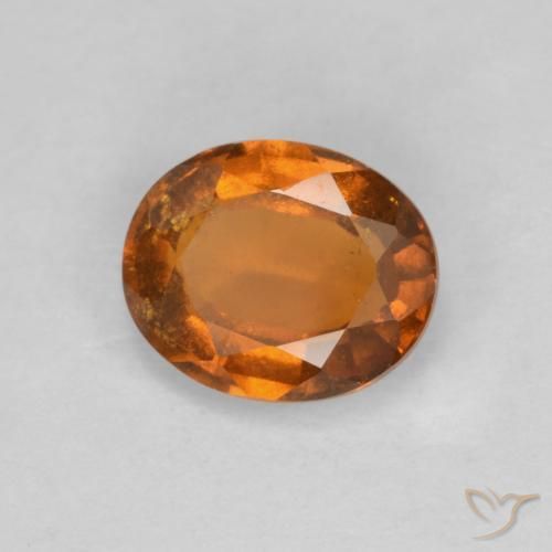 Granato hessonite Arancione scuro naturale da 1.85 ct, Ovale, VS-SI
