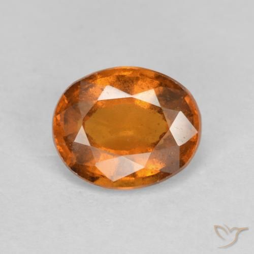 1.77ct Naturale Arancio giallastro Granato hessonite, Ovale, VS-SI