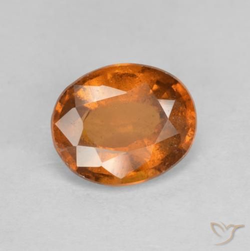 Granato hessonite Arancio giallastro naturale da 1.77 ct, Ovale, VS-SI