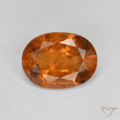 2.33ct Naturale Arancione scuro Granato hessonite, Ovale, VS-SI