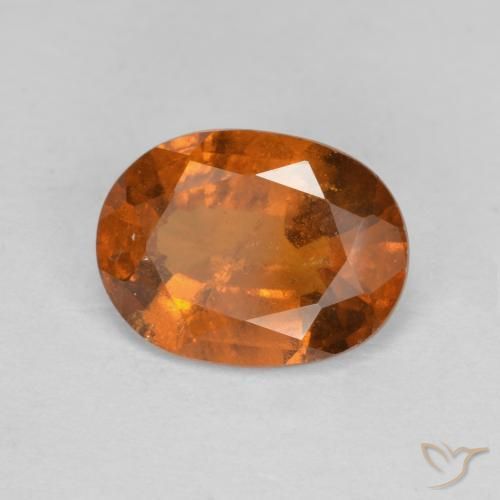 Granato hessonite Arancione scuro naturale da 2.33 ct, Ovale, VS-SI