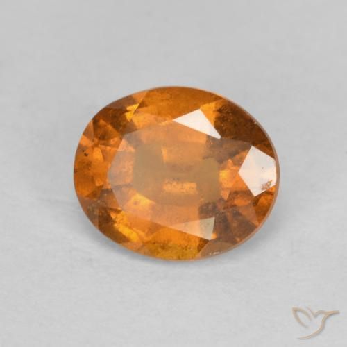 Granato hessonite Arancio Medio naturale da 1.26 ct, Ovale, VS-SI