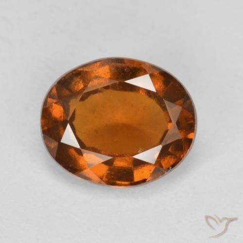 2.28ct Naturale Arancione Ambra Granato hessonite, Ovale, VS