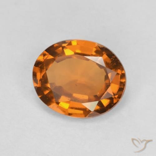 Granato hessonite Arancio Medio naturale da 1.69 ct, Ovale, VS