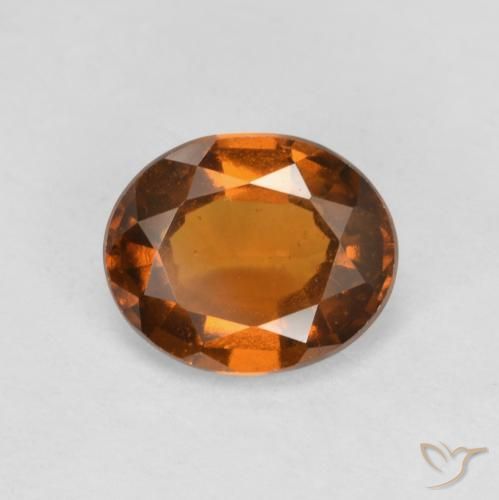 1.65ct Naturale Arancione Ambra Granato hessonite, Ovale, VS