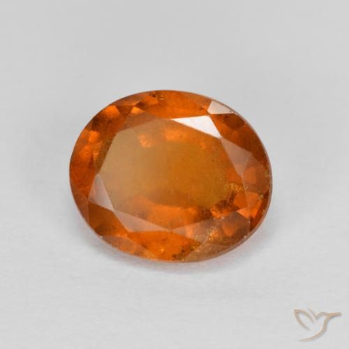 1.76ct Naturale Arancio Medio Granato hessonite, Ovale, VS-SI