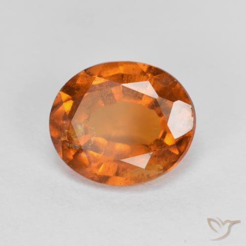 2.09ct Naturale Arancio medio-scuro Granato hessonite, Ovale, VS-SI