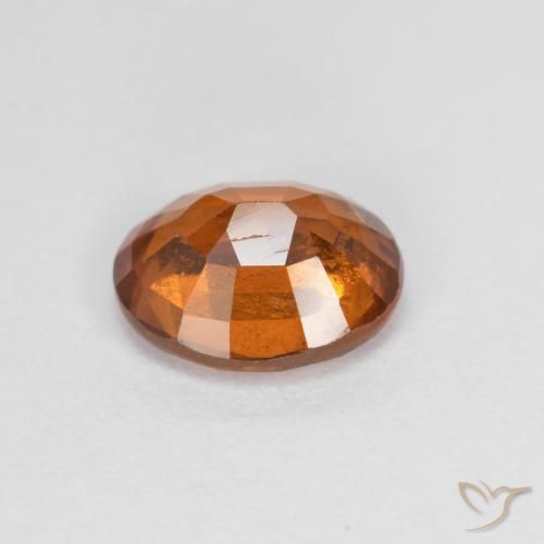 Granato hessonite Arancione scuro naturale da 1.56 ct, Ovale, VS-SI