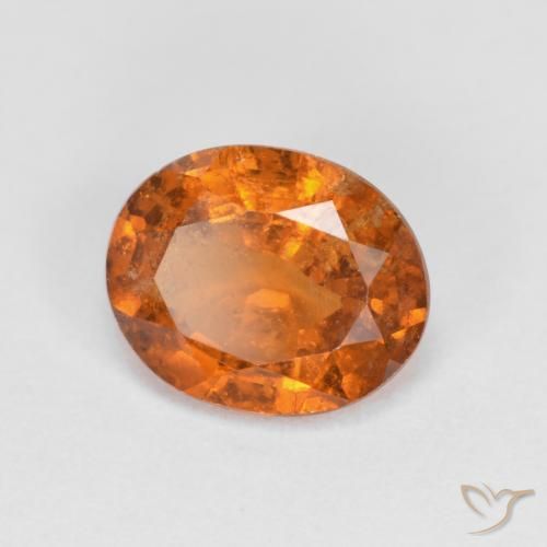 Granato hessonite Arancione scuro naturale da 1.75 ct, Ovale, VS-SI