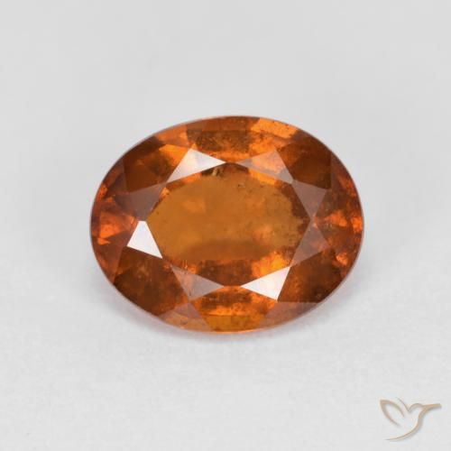 2.06ct Naturale Arancione Ambra Granato hessonite, Ovale, VS-SI