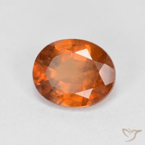 1.59ct Naturale Arancio medio-scuro Granato hessonite, Ovale, VS-SI