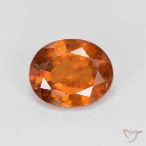 Granato hessonite Arancio medio-scuro naturale da 1.59 ct, Ovale, VS-SI