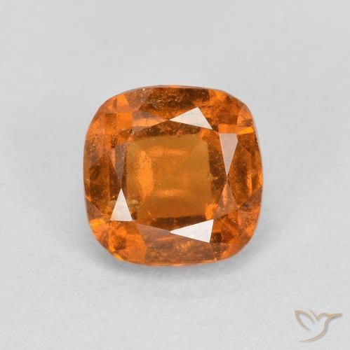 0.86ct Naturale Arancione scuro Granato hessonite, Cuscino, SI
