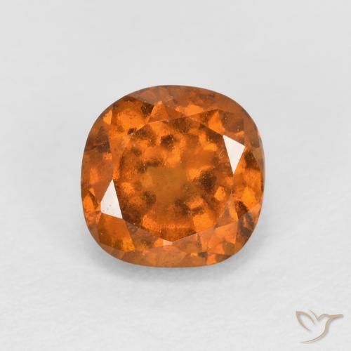 0.87ct Naturale Arancio medio-scuro Granato hessonite, Cuscino, SI