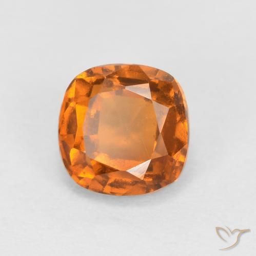 0.92ct Naturale Arancio giallastro Granato hessonite, Cuscino, SI