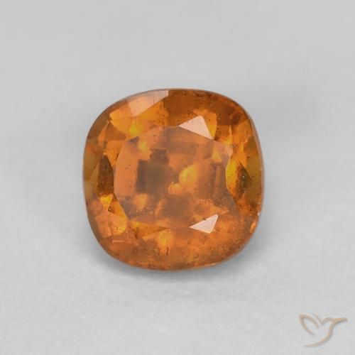 0.97ct Naturale Arancio giallastro Granato hessonite, Cuscino, SI