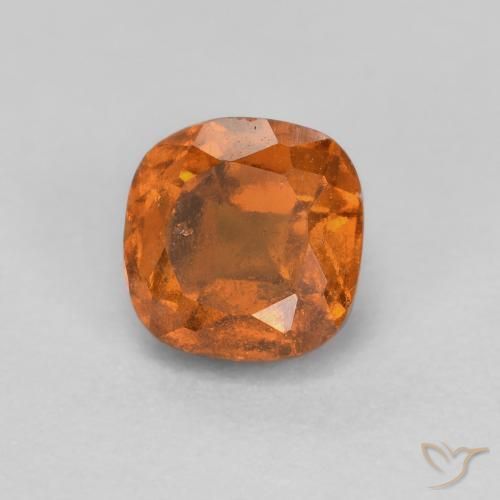0.85ct Naturale Arancio medio-scuro Granato hessonite, Cuscino, SI