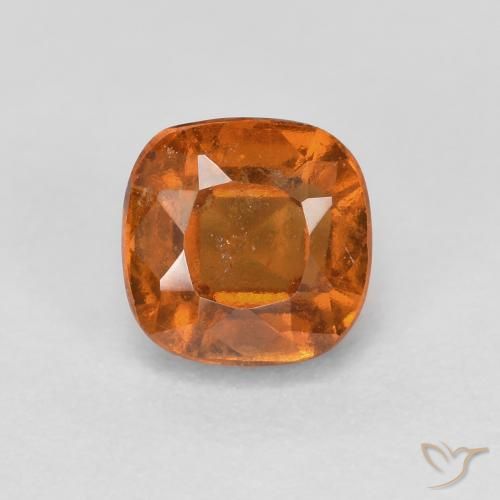 1.02ct Naturale Arancione scuro Granato hessonite, Cuscino, SI